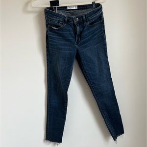 Abercrombie Mid Rise Super Skinny Ankle Jeans